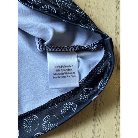 Womens Long Sleeve Top SPF 50 Golf Ball Print Graphic Golf Black Fun Slimming M - Picture 9 of 9